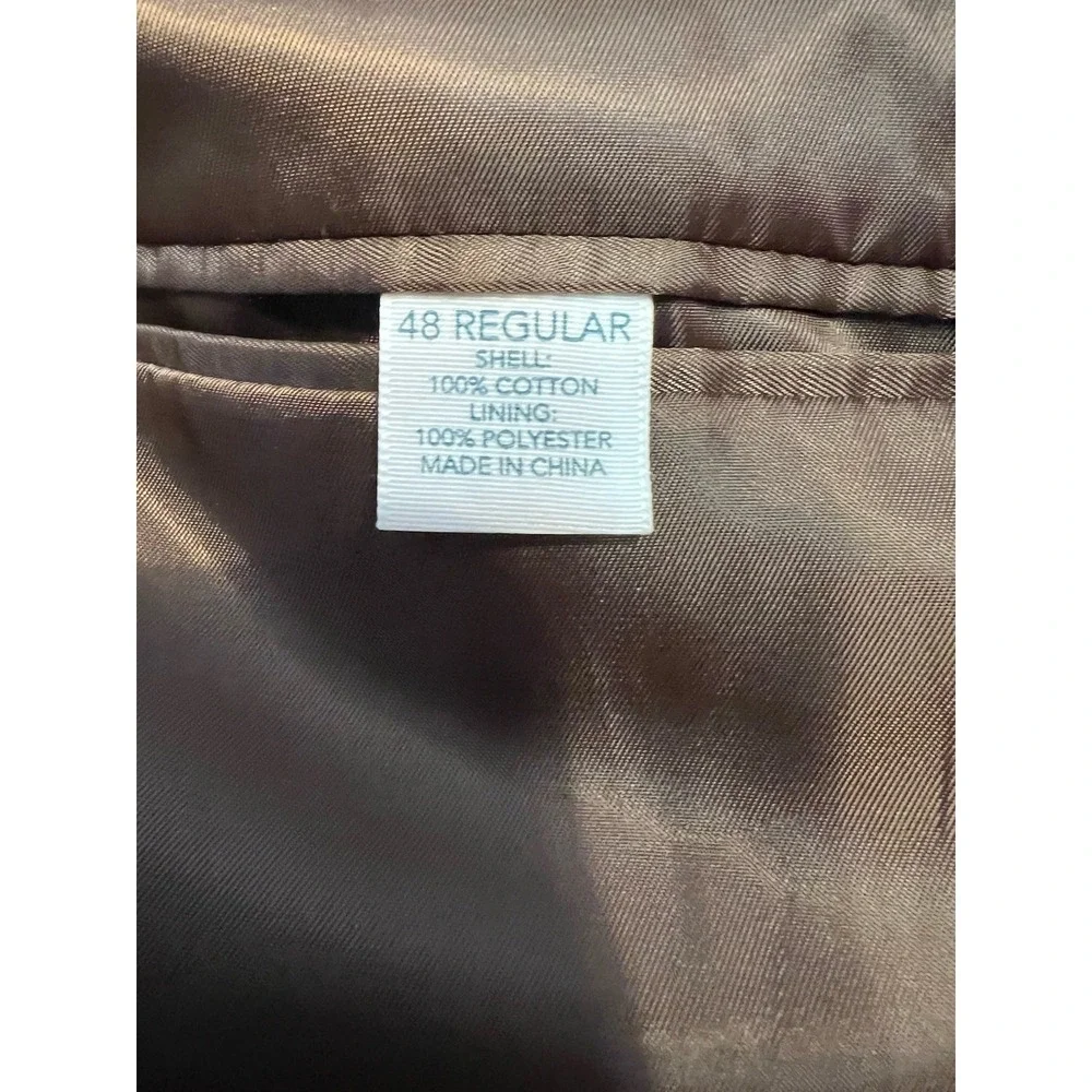 Saddlebred‎ Corduroy Sport Coat Blazer Men's Size 48R Brown